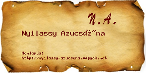 Nyilassy Azucséna névjegykártya